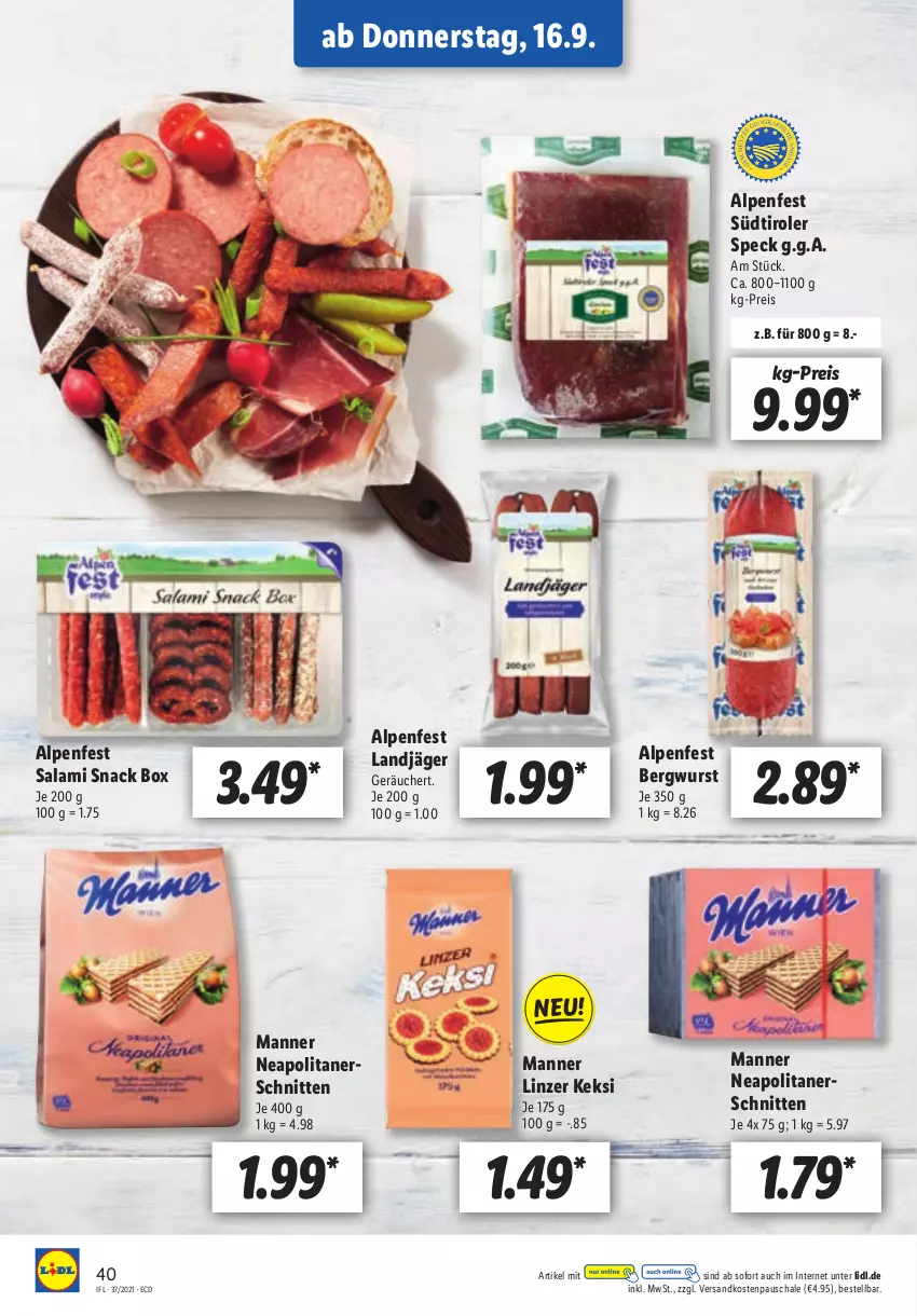 Aktueller Prospekt Lidl - Aktionsprospekt - von 13.09 bis 18.09.2021 - strona 40