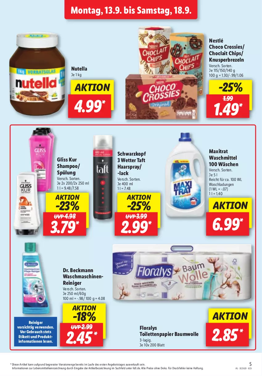 Aktueller Prospekt Lidl - Aktionsprospekt - von 13.09 bis 18.09.2021 - strona 5