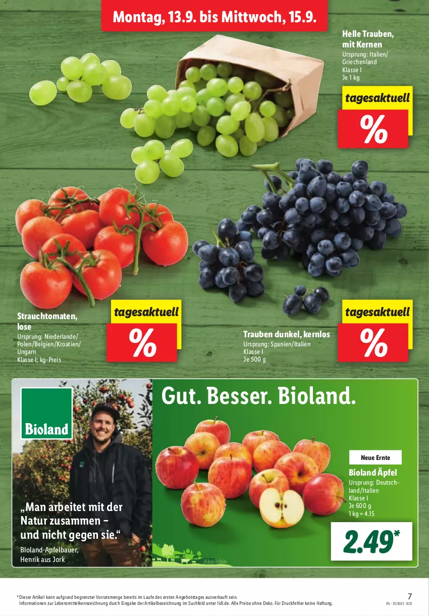 Aktueller Prospekt Lidl - Aktionsprospekt - von 13.09 bis 18.09.2021 - strona 7