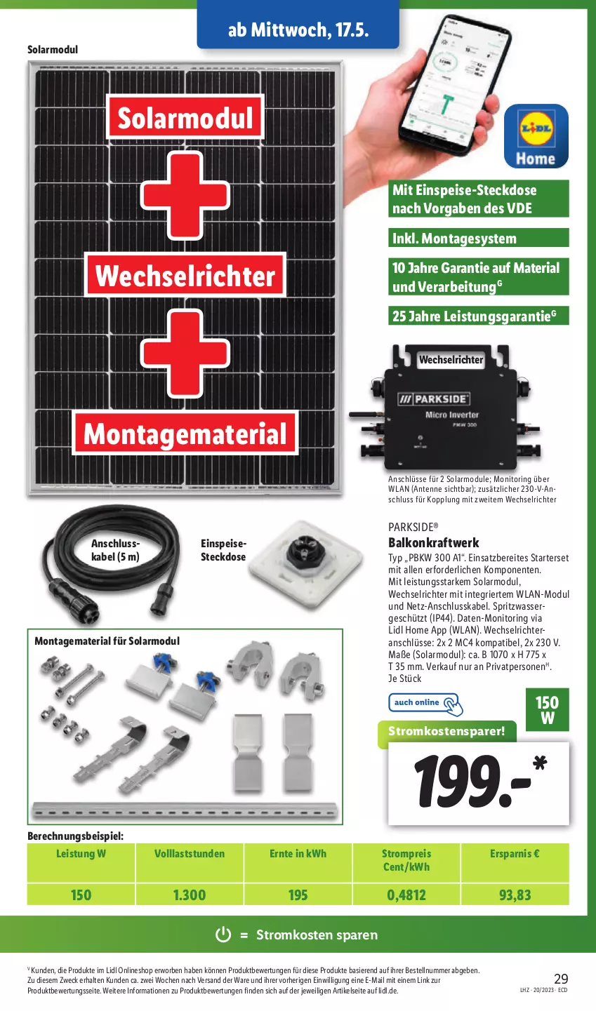 Aktueller Prospekt Lidl - Aktionsprospekt - von 15.05 bis 20.05.2023 - strona 33 - produkty: eis, ente, kraft, monitor, Parkside, reis, Ria, ring, steckdose, Ti, wasser, weck