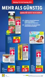 Gazetka promocyjna Lidl - Aktionsprospekt - Gazetka - ważna od 20.05 do 20.05.2023 - strona 24 - produkty: apfel, apfelsaft, bourbon, bourbon vanille, direktsaft, frucht, lupilu, natur, ndk, Rauch, sac, saft, Schal, Schale, Ti, vanille, vita, windeln