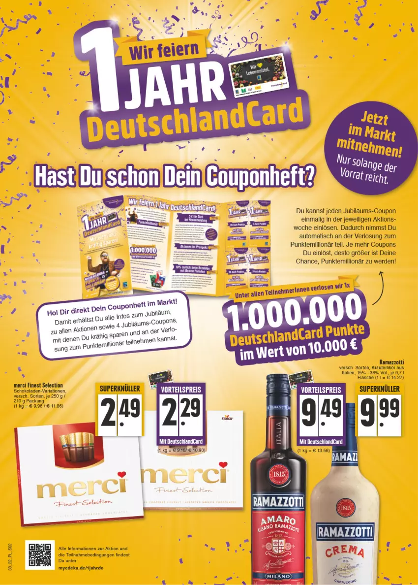 Aktueller Prospekt E Center - Angebote der Woche - von 15.08 bis 20.08.2022 - strona 2 - produkty: auto, coupon, coupons, deka, elle, erde, flasche, kräuter, kräuterlikör, likör, lion, merci, rama, ramazzott, ramazzotti, Ria, schoko, schokolade, schokoladen, Ti, tisch, zott