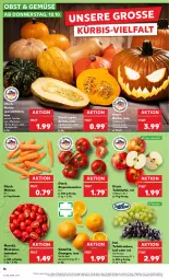 Gazetka promocyjna Kaufland - Prospekt - Gazetka - ważna od 16.10 do 16.10.2024 - strona 16 - produkty: angebot, butter, eis, Kürbis, möhren, obst, orange, orangen, rispentomaten, Schal, Schale, spaghetti, Spezi, tafeläpfel, tafeltrauben, Ti, tomate, tomaten, trauben, ZTE