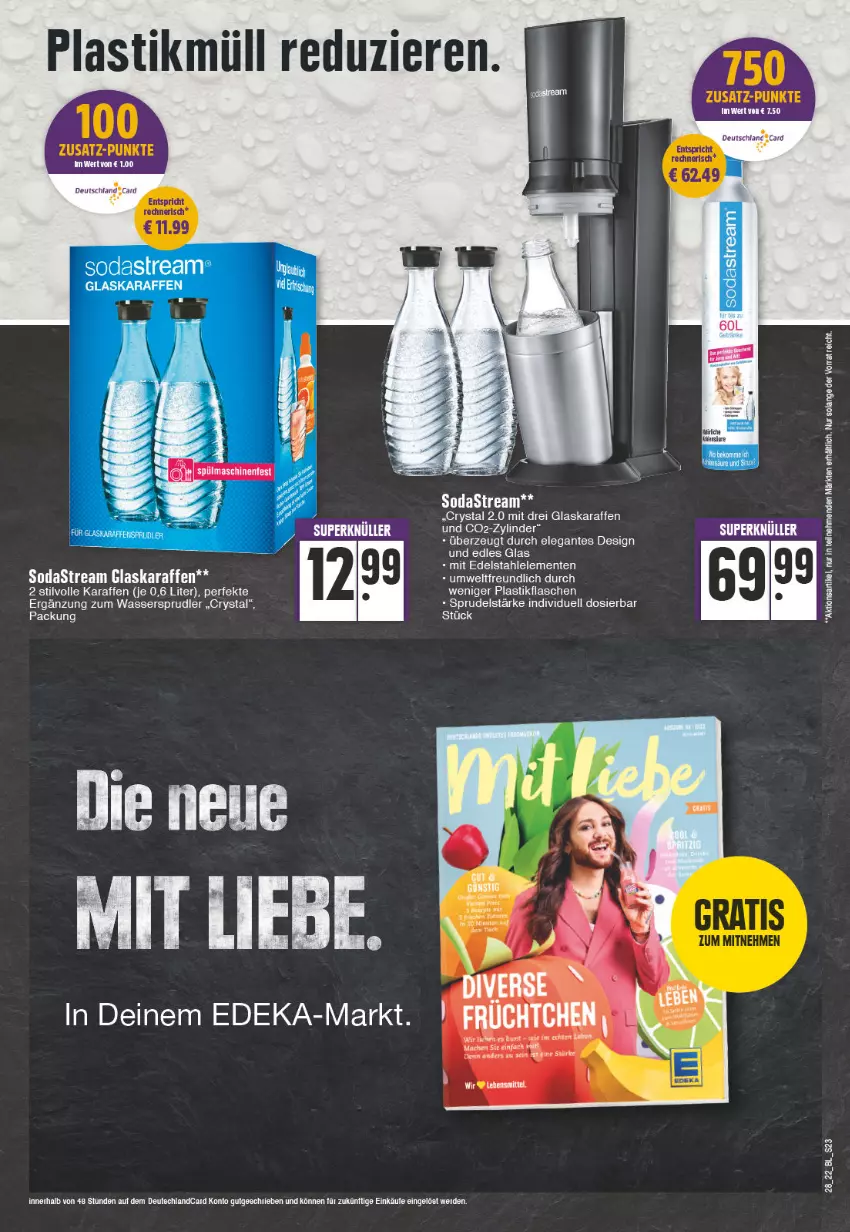 Aktueller Prospekt Edeka - Angebote der Woche - von 11.07 bis 16.07.2022 - strona 23 - produkty: asti, deka, erde, flasche, glaskaraffe, Karaffe, lebensmittel, LG, Soda, sodastream, Sprudel, Ti, wasser, wassersprudler