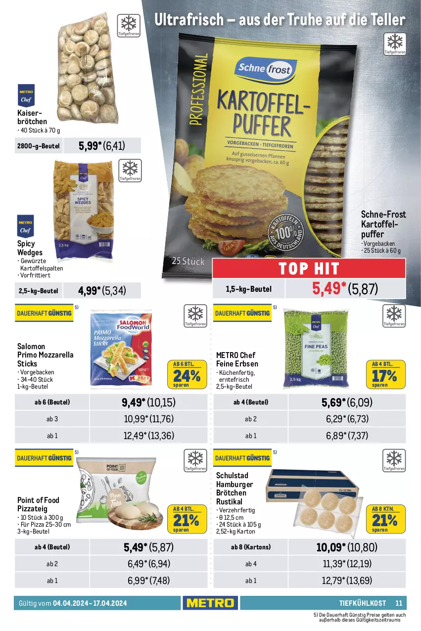 Aktueller Prospekt Metro - GastroJournal - von 04.04 bis 17.04.2024 - strona 13 - produkty: apfel, auer, beere, beeren, beutel, brötchen, burger, creme, eis, eiscreme, elle, erbsen, erdbeere, erdbeeren, geback, gewürz, hamburger, hamburger brötchen, Kaiser, kartoffel, kartoffelpuffer, kirsch, kirsche, kirschen, küche, Küchen, kuchen, Metro, mozzarella, nestlé, nestlé schöller, pflaume, pflaumen, pizza, Pizzateig, reis, rel, salomon, sauerkirschen, schnitten, schoko, schokolade, schokoladen, Schöller, Streuselkuchen, teller, Ti, tiefkühlkost, tiramisu, torte, wedges, ZTE