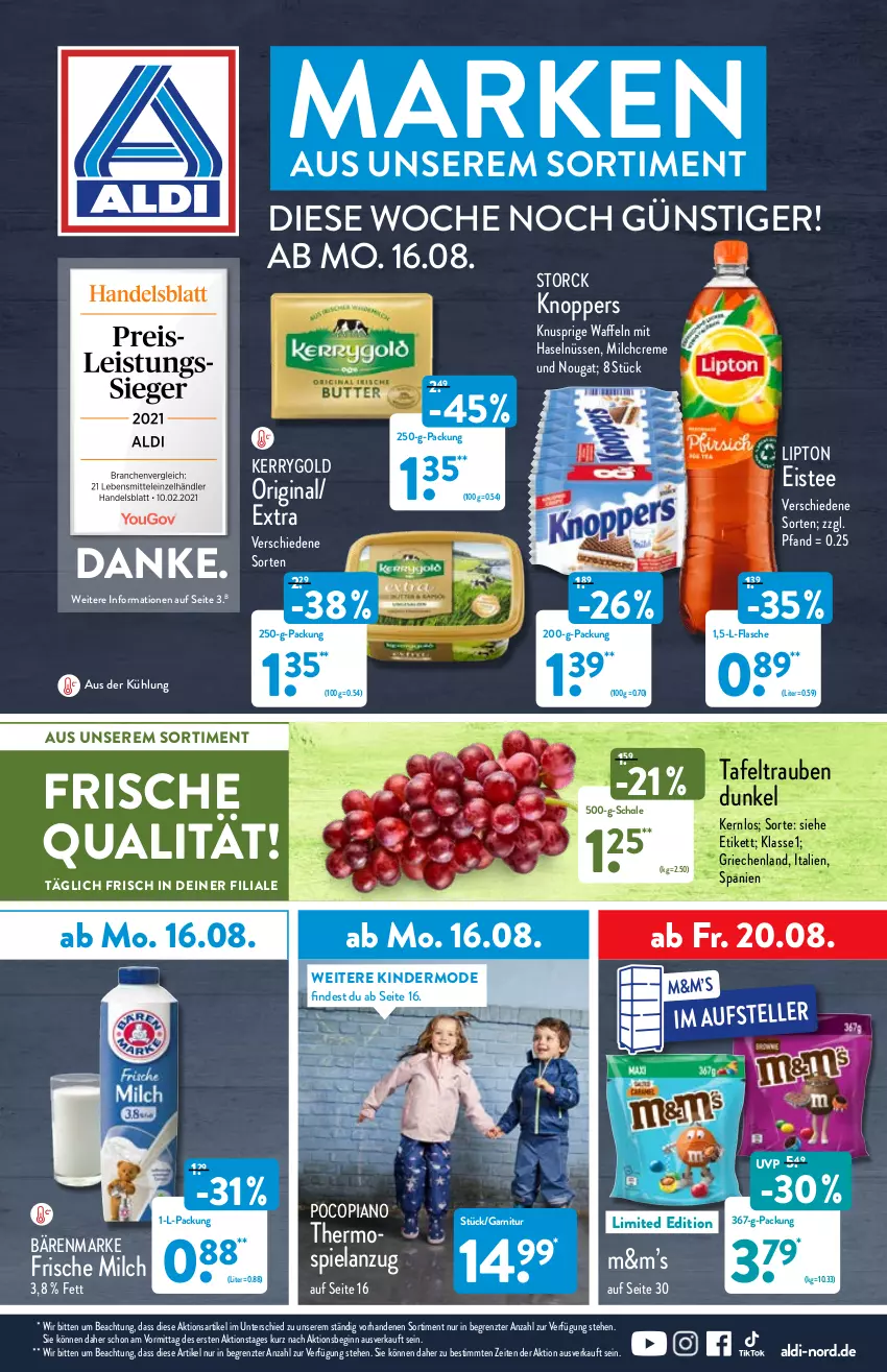 Aktueller Prospekt Aldi Nord - Aldi-Vorschau - von 16.08 bis 21.08.2021 - strona 1