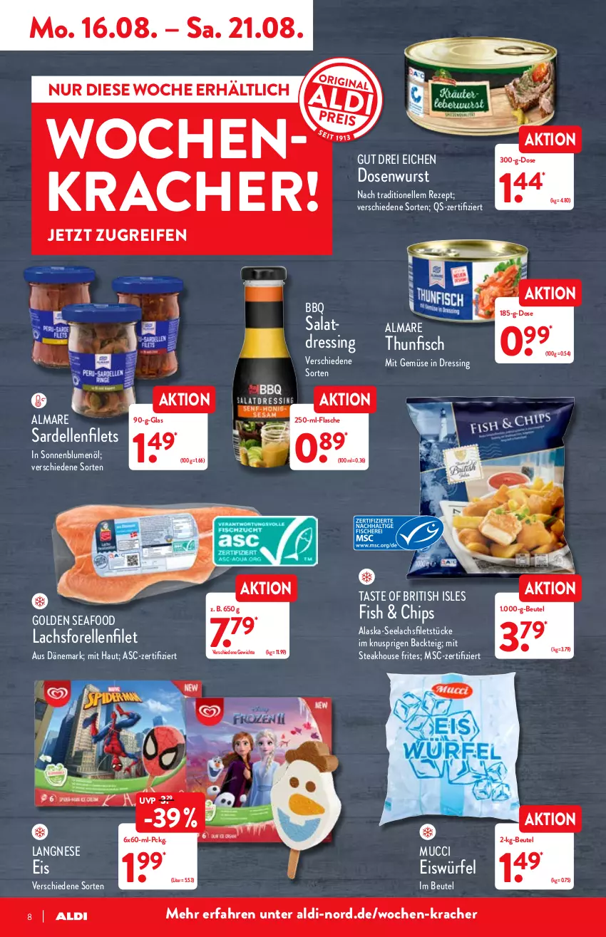 Aktueller Prospekt Aldi Nord - Aldi-Vorschau - von 16.08 bis 21.08.2021 - strona 8