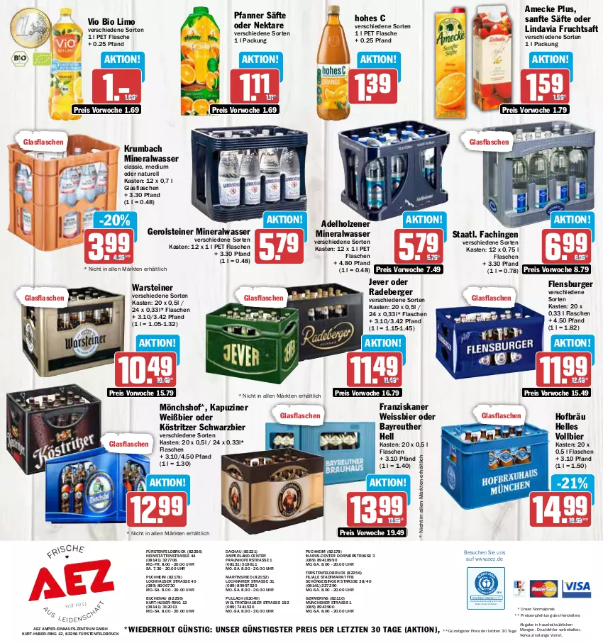 Aktueller Prospekt Aez - Prospekte - von 27.03 bis 01.04.2023 - strona 16 - produkty: adelholzener, AEZ, Alwa, amecke, Berger, bier, bio, bio limo, buch, burger, drucker, eis, elle, Engel, ente, fisch, flasche, flensburger, franziskaner, frucht, fruchtsaft, Germ, gerolsteine, gerolsteiner, glasflasche, Hohes C, Holz, jever, kerze, köstritzer, krumbach, limo, mineralwasser, Mineralwasser Classic, mönchshof, natur, Nektar, perla, pfanne, Pfanner, radeberger, reis, rel, ring, rum, saft, säfte, Staatl. Fachingen, steiner, teller, Ti, uhr, vio bio limo, warsteiner, wasser, weissbier, ZTE