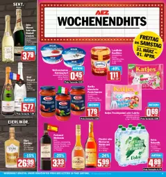 Gazetka promocyjna Aez - Prospekte - Gazetka - ważna od 01.04 do 01.04.2023 - strona 15 - produkty: barilla, Becher, beutel, brut, brut dargent, chantré, eier, eierlikör, eis, elle, ente, flasche, freixenet, frucht, fruchtgummi, henkel, henkell, Henkell Trocken, joghur, joghurt, jules mumm, katjes, konfitüre, Lakritz, landliebe, likör, mariacron, mumm, natur, oder lakritz, pasta, pasta-sauce, rahmjoghurt, reis, rel, Ria, sauce, saucen, sekt, Ti, volvic, weihenstephan, wein, weinbrand, ZTE