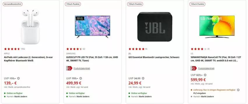 Aktueller Prospekt Media Markt - Prospekte - von 23.10 bis 01.11.2023 - strona 3 - produkty: hama, In-Ear Kopfhörer, kopfhörer, lautsprecher, LG, Pods, smart tv, Ti, uhd