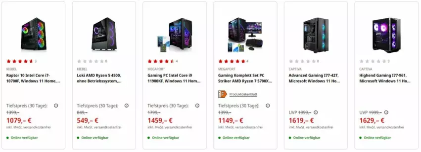 Aktueller Prospekt Media Markt - Prospekte - von 23.10 bis 01.11.2023 - strona 6 - produkty: Betriebssystem, core i7, eis, Gaming PC, Intel, reis, ryzen, Ti