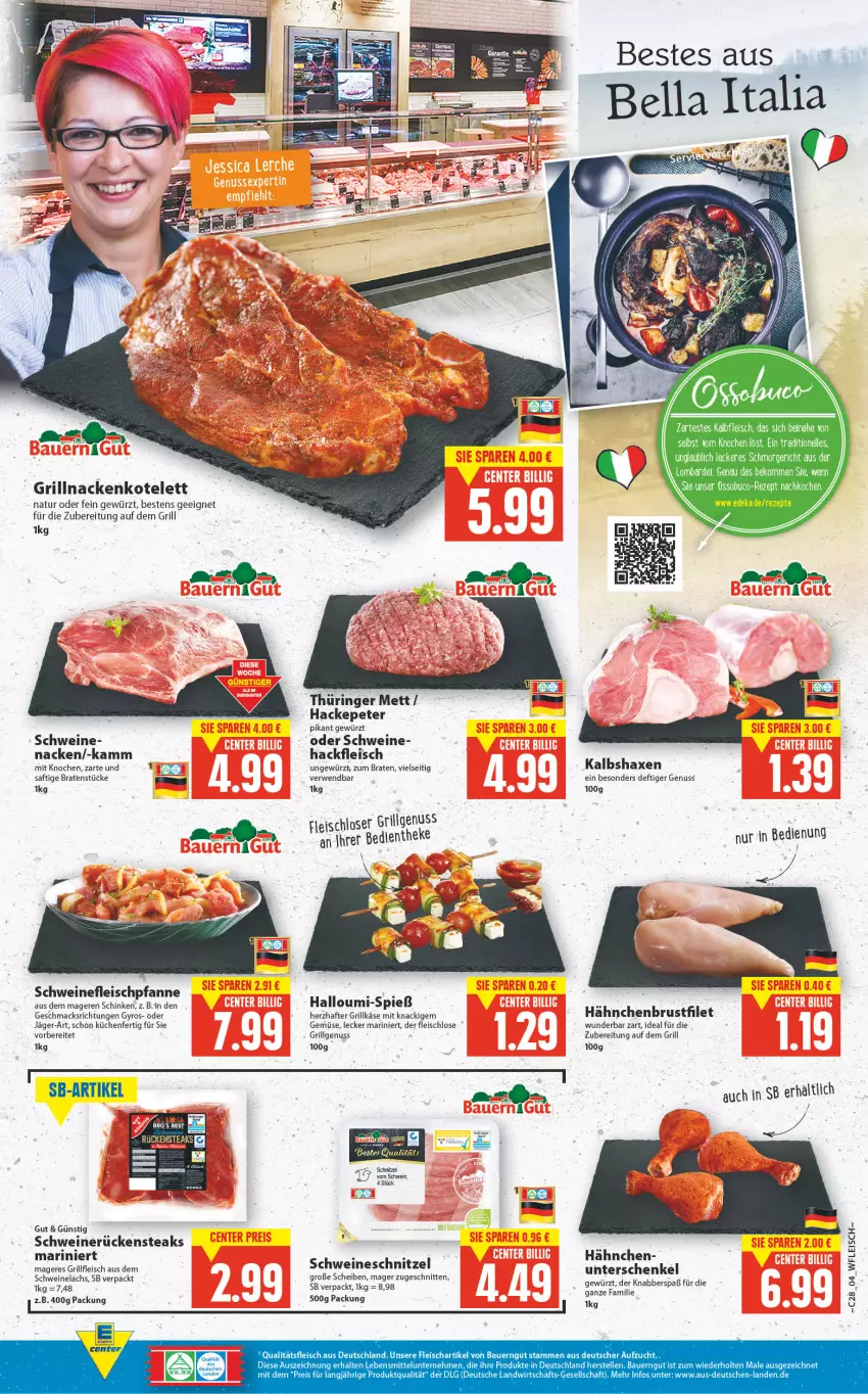 Aktueller Prospekt E Center - Angebote der Woche - von 11.07 bis 16.07.2022 - strona 4 - produkty: auer, axe, Bau, Bauer, bauerngut, braten, eis, elle, ente, fleisch, gewürz, grill, Grillkäse, gyros, hackfleisch, Haxe, henkel, HP, Kalbfleisch, Kalbshaxe, Käse, kotelett, küche, Küchen, lebensmittel, LG, mac, Mett, natur, nuss, pfanne, reis, rezept, ring, Rückensteak, rückensteaks, rwe, saft, schenkel, schinken, schnitten, schwein, schweine, schweinefleisch, schweinerücken, steak, steaks, Ti, wein, weine