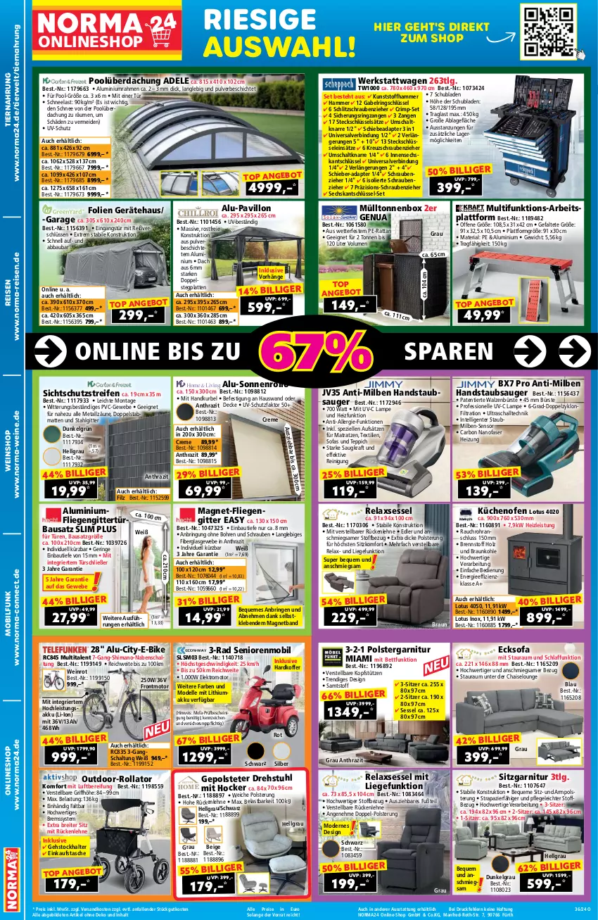 Aktueller Prospekt Norma - Norma - von 23.08 bis 08.09.2024 - strona 2 - produkty: Abba, adapter, akku, angebot, Bau, bett, braun, Brei, bürste, creme, decke, dell, drehstuhl, E-Bike, Einkaufstasche, eis, Elektro, elle, ente, fliegengitter, gabel, garnitur, gefu, handstaubsauger, hocker, Holz, Intel, koffer, kopfstütze, kraft, küche, Küchen, Lampe, latte, LG, Liege, matratze, matratzen, Mode, ndk, Ofen, pavillon, pool, Rauch, reifen, Reinigung, reis, rel, relaxsessel, Ria, ring, rückenlehne, rwe, Schal, schrauben, schubladen, sessel, shimano, Sofa, Spezi, staubsauger, stuhl, Tasche, teppich, Ti, tiernahrung, uv-schutz, wein, weine, weinshop, Zangen