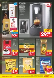 Gazetka promocyjna Netto Marken-Discount - Filial Angebote - Gazetka - ważna od 18.12 do 18.12.2021 - strona 21 - produkty: angebot, bohne, bohnen, bohnenkaffee, eduscho, eis, , getränk, getränke, getränkepulver, jacobs, Jacobs Gold, kaffee, kakao, Kapselmaschine, Knusperflocken, löslicher bohnenkaffee, reis, tee, teekanne, Ti, Tiere, ZTE