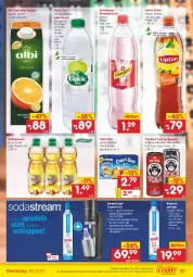 Gazetka promocyjna Netto Marken-Discount - Filial Angebote - Gazetka - ważna od 18.12 do 18.12.2021 - strona 23 - produkty: angebot, apfel, Apfelschorle, Cap, capri-sun, cola, eis, eistee, , frucht, getränk, getränke, gin, glaskaraffe, Karaffe, lipton, mac, mit frucht, Nektar, saft, schorle, schweppes, Soda, sodastream, Sprudel, spülmaschinen, tee, Ti, volvic, wasser, ZTE