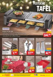 Gazetka promocyjna Netto Marken-Discount - Filial Angebote - Gazetka - ważna od 18.12 do 18.12.2021 - strona 26 - produkty: brot, decke, edelstahl, eis, essig, , fleisch, grill, grillplatte, latte, Läufer, Leuchte, messer, natur, ndk, reis, Serviette, servietten, spülmaschinen, thermostat, Ti, tisch, tischdecke, tischläufer, Tischwäsche, versandkostenfrei, weck, wurst