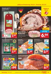 Gazetka promocyjna Netto Marken-Discount - Filial Angebote - Gazetka - ważna od 18.12 do 18.12.2021 - strona 35 - produkty: angebot, aqua, bier, bierschinken, braten, eis, , ferdi fuchs, filet, fleisch, jagdwurst, kasseler, Kinder, lachs, lachsfilet, mais, reis, rollbraten, saft, salz, schinken, schwarzwälder schinken, schwein, Ti, tisch, wein, wurst, ZTE