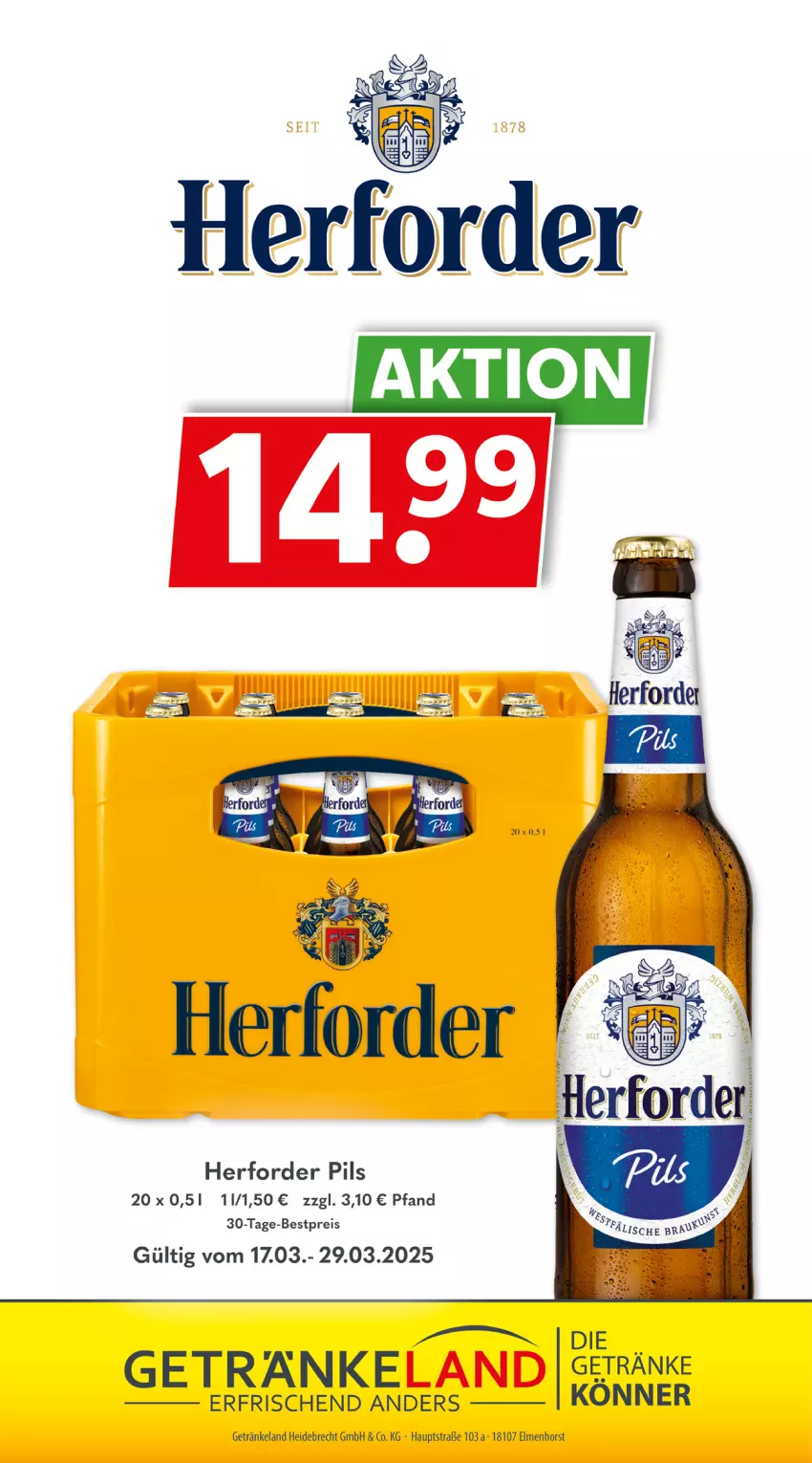 Aktueller Prospekt Getraenkeland - von 17.03 bis 29.03.2025 - strona 7 - produkty: bestpreis, eis, Elan, getränk, getränke, pils, reis, Ti