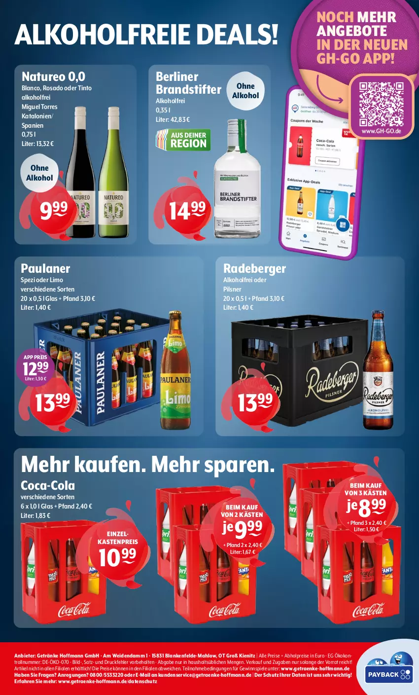 Aktueller Prospekt Getraenke Hoffmann - Prospekte - von 05.01 bis 10.01.2026 - strona 8 - produkty: abholpreise, alkohol, angebot, angebote, Berger, berliner, coca-cola, cola, eis, getränk, getränke, gewinnspiel, limo, natur, ohne alkohol, Paula, paulaner, pils, pilsner, radeberger, reis, Spezi, Spiele, stifte, Ti