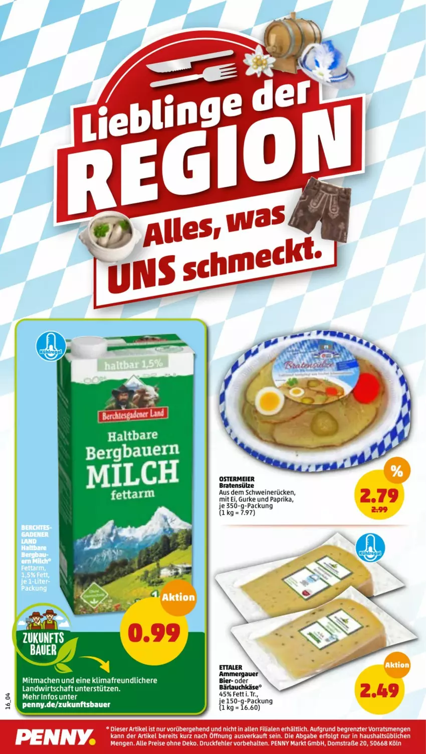 Aktueller Prospekt Penny - Prospekte - von 09.05 bis 14.05.2022 - strona 16 - produkty: auer, Bau, Bauer, bier, braten, eier, gurke, Käse, mac, paprika, schwein, schweine, schweinerücken, Ti, wein, weine