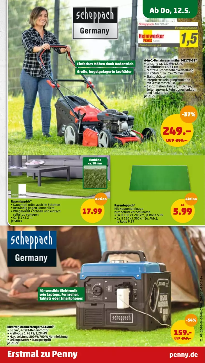 Aktueller Prospekt Penny - Prospekte - von 09.05 bis 14.05.2022 - strona 21 - produkty: Brei, eis, fernseher, kraft, Laptop, LG, rasen, rasenmäher, Reinigung, Sport, tee, Ti, wasser