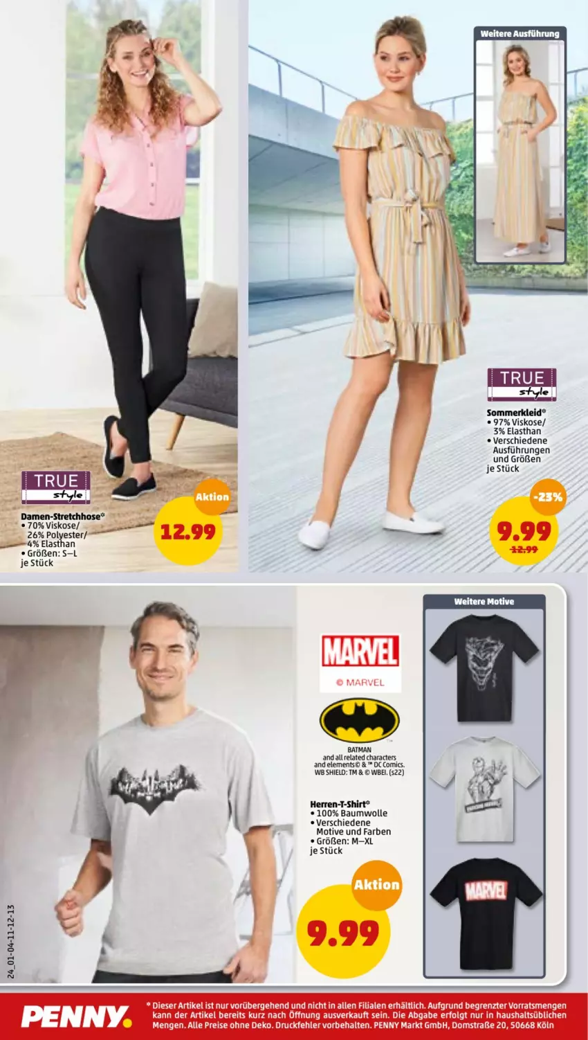 Aktueller Prospekt Penny - Prospekte - von 09.05 bis 14.05.2022 - strona 24 - produkty: Bau, baumwolle, Comics, eis, herren-t-shirt, kleid, LG, reis, rel, shirt, Sommerkleid, T-Shirt, Ti, wolle, ZTE