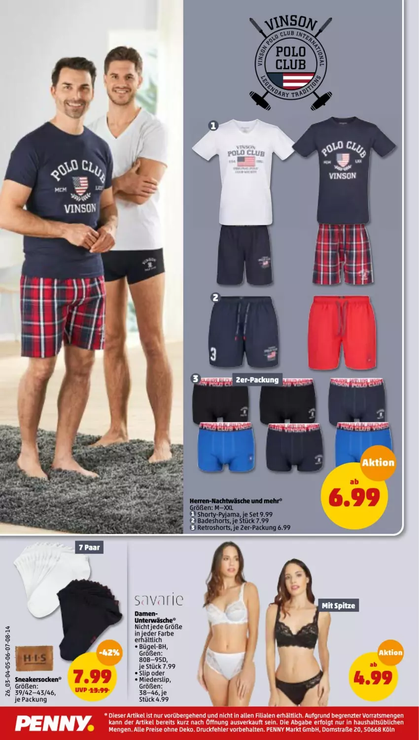 Aktueller Prospekt Penny - Prospekte - von 09.05 bis 14.05.2022 - strona 26 - produkty: Bad, badeshorts, bügel, eis, LG, Pyjama, reis, retroshorts, shorts, shorty, shorty-pyjama, slip, sneaker, sneakersocken, socken, Ti, Unterwäsche, ZTE