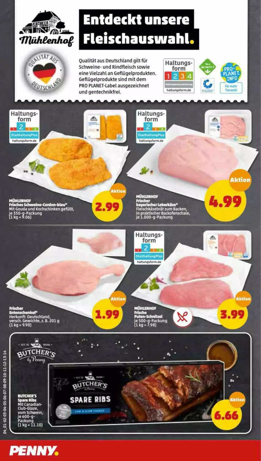 Aktueller Prospekt Penny - Prospekte - von 09.05 bis 14.05.2022 - strona 4 - produkty: backofen, eis, ente, fleisch, Geflügel, geflügelprodukte sind mit dem, gouda, kochschinken, mit gouda, Ofen, rind, rindfleisch, Schal, Schale, schinken, schwein, schweine, spare ribs, wein, weine