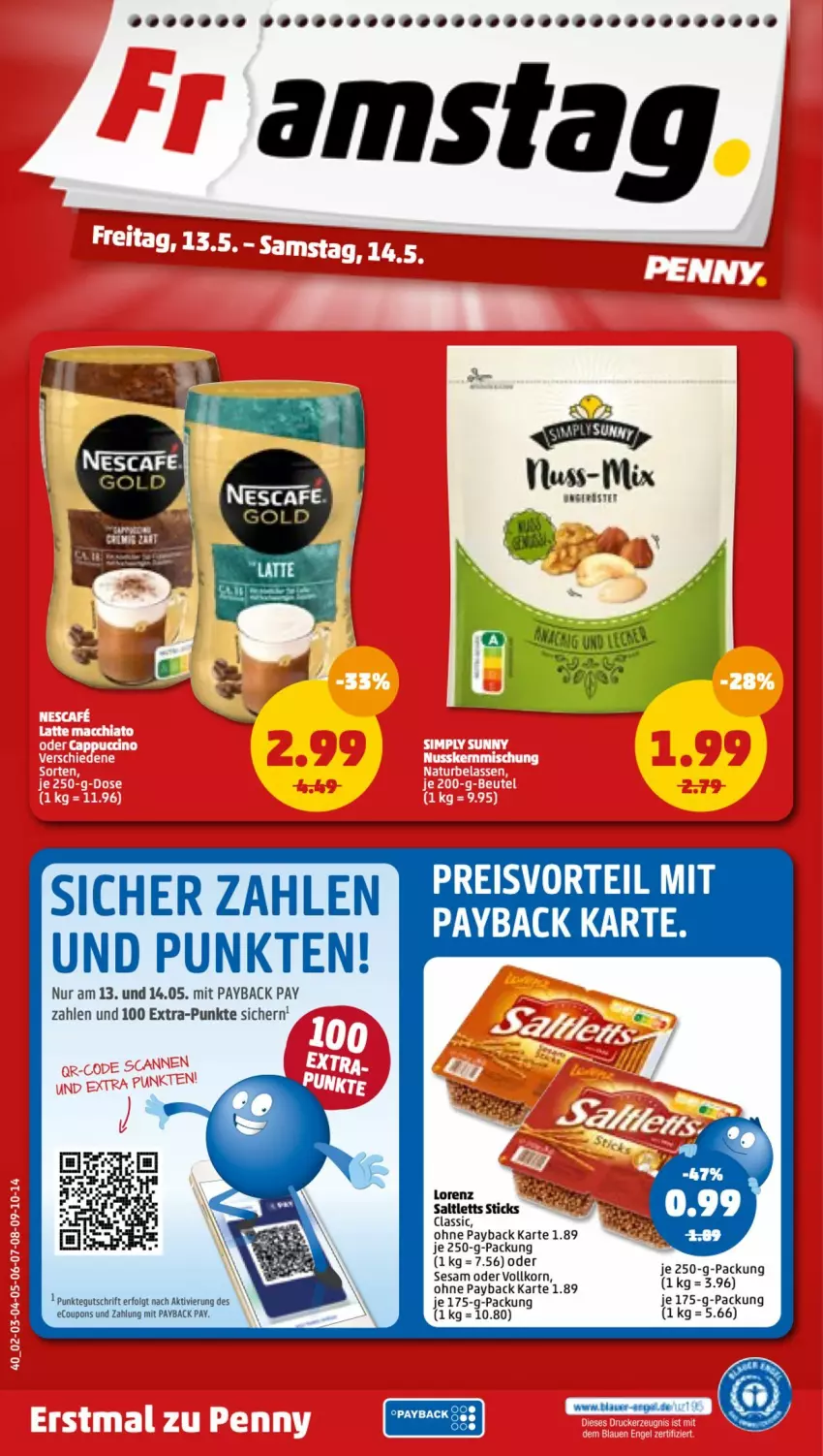 Aktueller Prospekt Penny - Prospekte - von 09.05 bis 14.05.2022 - strona 40 - produkty: coupon, coupons, eis, korn, LG, lorenz, payback, preisvorteil, reis, saltletts, sesam, Ti