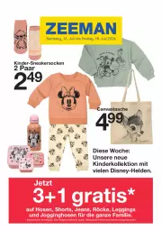 Gazetka promocyjna Zeeman - Prospekte - Gazetka - ważna od 19.07 do 19.07.2024 - strona 1 - produkty: disney, gin, hose, hosen, jeans, Jogginghose, Jogginghosen, Kinder, leggings, Röcke, shorts, sneaker, sneakersocken, socken, Tasche, Ti