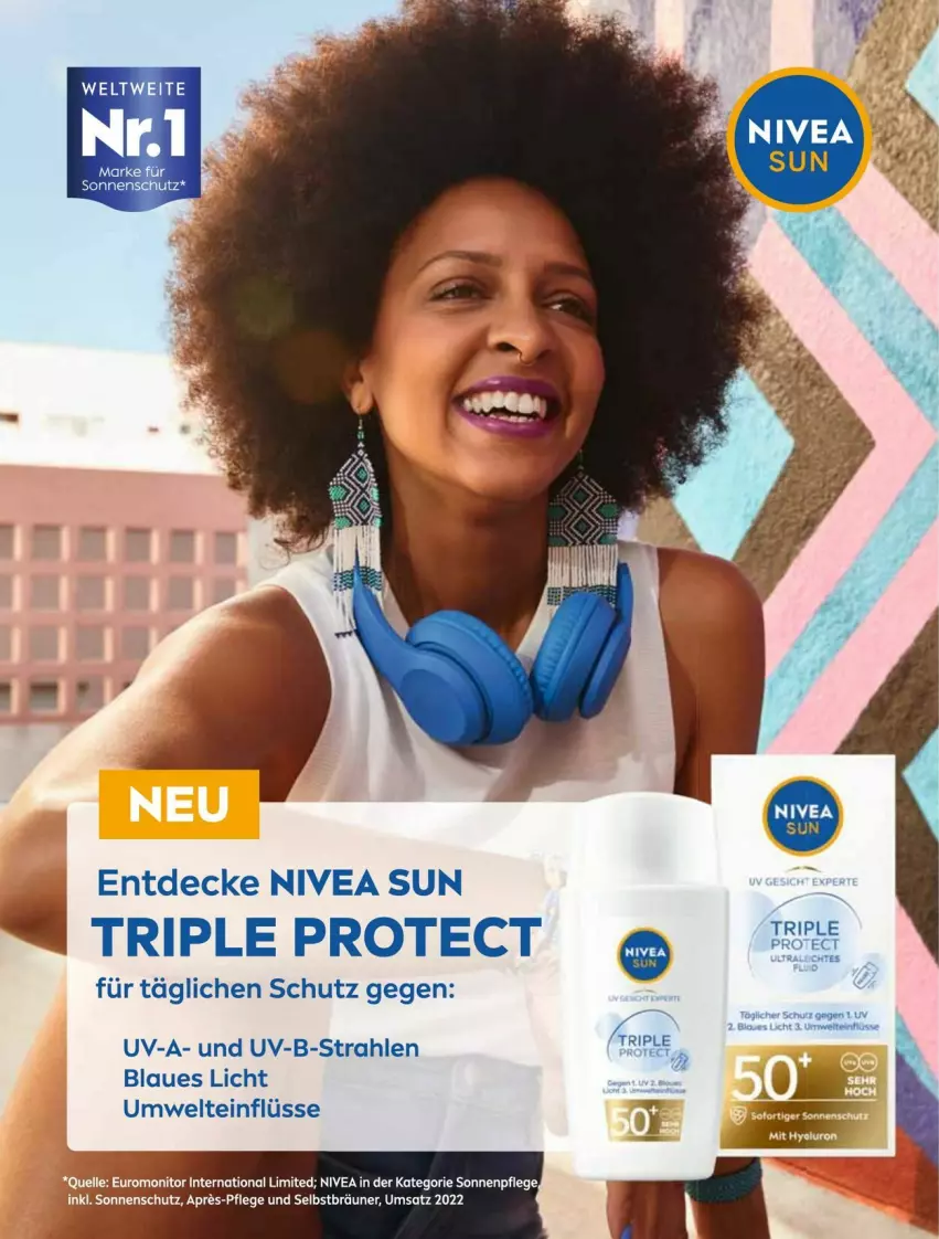 Aktueller Prospekt Dm Drogerie - Prospekte - von 01.07 bis 31.07.2023 - strona 40 - produkty: decke, nivea, nivea sun, sonnenschutz, Ti