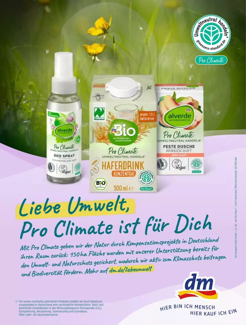 Aktueller Prospekt Dm Drogerie - Prospekte - von 01.07 bis 31.07.2023 - strona 45 - produkty: Abba, auer, Bau, bio, drink, dusche, hafer, Haferdrink, natur, pfirsich, Ti