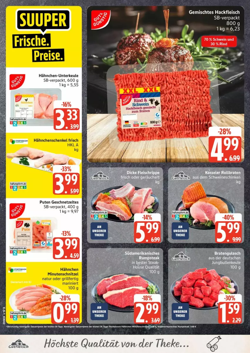 Aktueller Prospekt Edeka - Prospekte - von 12.10 bis 17.10.2026 - strona 10 - produkty: eis, fleisch, geschnetzeltes, grill, hackfleisch, hähnchenschenkel, henkel, minutenschnitzel, natur, pute, reis, rind, schenkel, schnitzel, Ti, Zelt