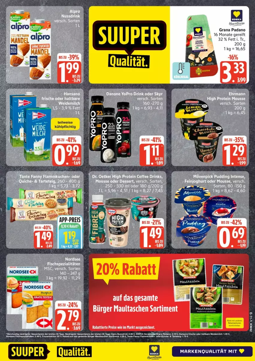 Aktueller Prospekt Edeka - Prospekte - von 12.10 bis 17.10.2026 - strona 17 - produkty: eis, fisch, Fischspezialitäten, grana, grana padano, lamm, maultaschen, Nordsee, padano, Quiche, Rana, Spezi, tante fanny, Tasche, taschen, Ti