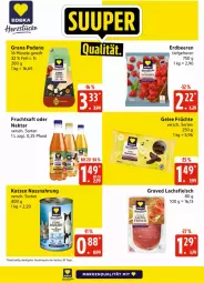 Gazetka promocyjna Edeka - Prospekte - Gazetka - ważna od 17.10 do 17.10.2026 - strona 4 - produkty: beere, beeren, eis, erdbeere, erdbeeren, fleisch, frucht, früchte, fruchtsaft, gelee, grana, grana padano, Graved Lachs, lachs, Nassnahrung, Nektar, padano, Rana, reis, saft, Ti, ZTE