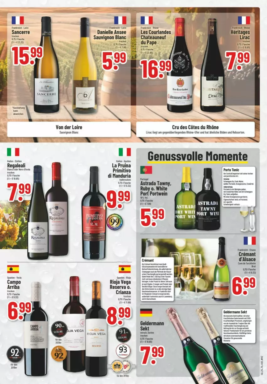 Aktueller Prospekt Trinkgut - Prospekte - von 29.09 bis 05.10.2024 - strona 6 - produkty: chateau, elle, ente, fisch, fische, flasche, geldermann, Liege, nero, nuss, Portwein, regal, Ria, rioja, sac, sauvignon, sauvignon blanc, sekt, tee, tonic, wein