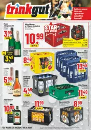 Gazetka promocyjna Trinkgut - Prospekte - Gazetka - ważna od 05.10 do 05.10.2024 - strona 1 - produkty: alkohol, Alwa, burger, eis, flasche, Germ, hasseröder, jägermeister, jahrgangssekt, könig pilsener, limo, limonade, limonaden, Meister, mineralwasser, pils, pilsener, reis, sekt, sinalco, Ti, veltins, vilsa, wasser, wein, WICK, ZTE