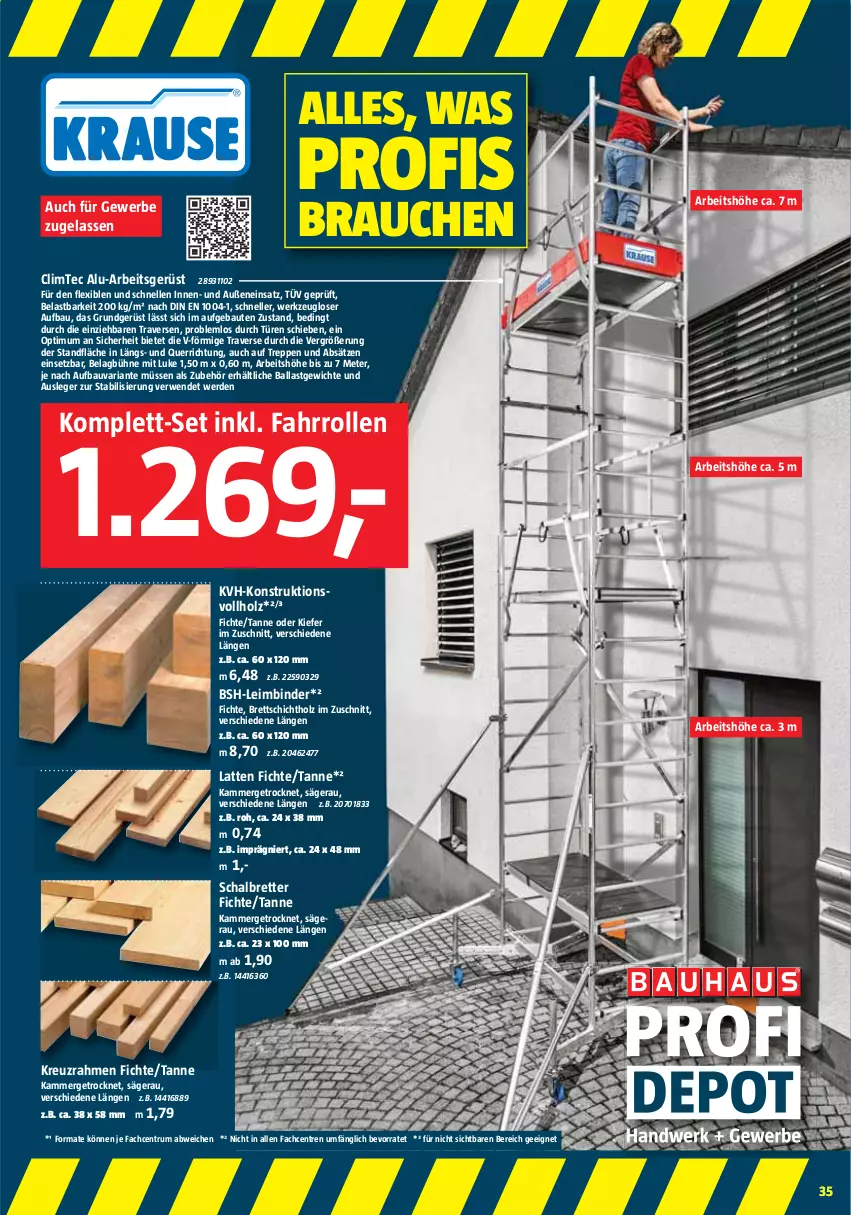 Aktueller Prospekt Bauhaus - Prospekte - von 02.03 bis 30.03.2024 - strona 35 - produkty: ball, Bau, elle, erde, Holz, latte, Rauch, Ria, rum, rwe, säge, Schal, Ti, werkzeug