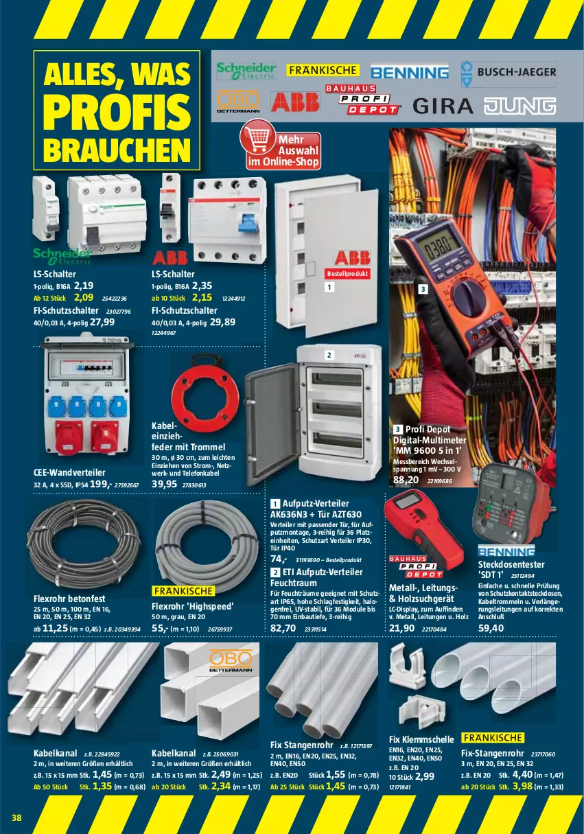 Aktueller Prospekt Bauhaus - Prospekte - von 02.03 bis 30.03.2024 - strona 38 - produkty: Bau, elle, ente, Holz, Kabeltrommel, Rauch, Schal, spee, ssd, steckdose, telefon, Ti, trommel