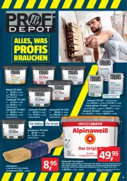 Gazetka promocyjna Bauhaus - Prospekte - Gazetka - ważna od 30.03 do 30.03.2024 - strona 43 - produkty: alpina, Alpinaweiß, Bau, Brei, brie, gin, Heu, HP, kraft, lack, Pinsel, Rauch, rum, sac