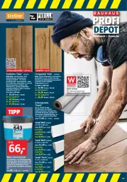 Gazetka promocyjna Bauhaus - Prospekte - Gazetka - ważna od 30.03 do 30.03.2024 - strona 45 - produkty: Anzug, Bau, deo, Fertigparkett, Finish, kleber, lack, landhausdiele, leine, natur, ring, Schal, stuhl, Ti, vinylboden, wasser, Yo