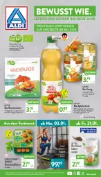 Gazetka promocyjna Aldi Nord - Aldi-Bewusst-Wie - Gazetka - ważna od 31.01 do 31.01.2022 - strona 1 - produkty: aldi, angebot, angebote, apfel, Apfelschorle, aqua, bio, Blüte, Falafel, flasche, frucht, garden gourmet, gin, honig, kokos, lachs, Räucherlachs, salz, schorle, Ti, trolli, ZTE, zucker