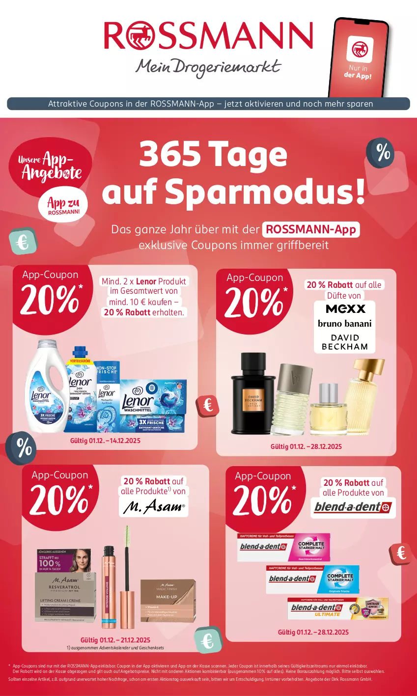 Aktueller Prospekt Rossmann - Prospekte - von 08.12.2025 bis 04.01.2026 - strona 1 - produkty: Adventskalender, angebot, angebote, angebotspreis, coupon, coupons, eis, geschenkset, lack, lenor, reis, Ti