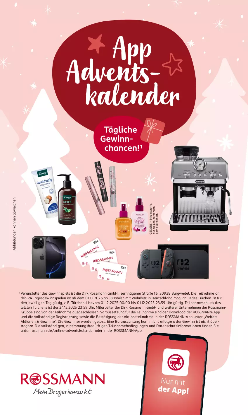 Aktueller Prospekt Rossmann - Prospekte - von 08.12.2025 bis 04.01.2026 - strona 6 - produkty: Adventskalender, erde, gewinnspiel, LG, Spiele, Ti, uhr, wedel, ZTE