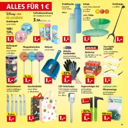 Gazetka promocyjna Thomas Philipps - Prospektwerbung - Gazetka - ważna od 04.06 do 04.06.2022 - strona 19 - produkty: akku, arla, auer, Bad, batterie, batterien, decke, Deckel, dell, eis, elle, flasche, Fliegenklatsche, Garten, handschuhe, kaffee, Kraut, küche, Küchen, Kugel, Lampe, Liege, messer, Mode, pflanze, pflanzen, reiniger, ring, Schal, Schale, schuhe, Seife, solarlampe, teller, Ti, trinkflasche, Tüte
