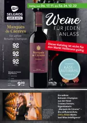 Gazetka promocyjna Selgros - Wein - Gazetka - ważna od 24.12 do 24.12.2022 - strona 1 - produkty: ACC, champion, flasche, Intel, lamm, lammkeule, LG, rioja, rotwein, Ti, wein