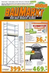 Gazetka promocyjna  - Prospekt für Globus Baumarkt  Achern - Gazetka - ważna od 25.06 do 25.06.2022 - strona 1 - produkty: asti, ball, Bank, Bau, brie, edelstahl, eimer, eis, gasgrill, grill, grillfläche, grillrost, innenfarbe, kraft, piezo-zündung, reis, rwe, Stier, thermometer, Ti, ZTE