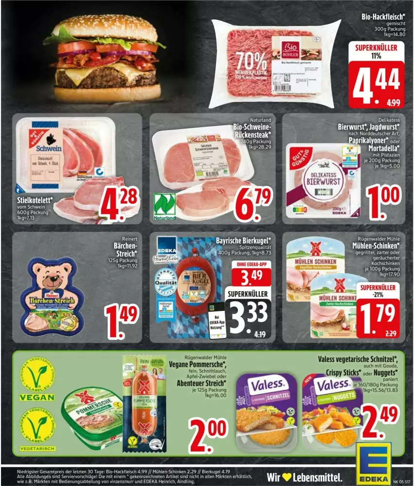 Aktueller Prospekt Edeka - Prospekte - von 27.01 bis 01.02.2025 - strona 19 - produkty: apfel, bier, bio, dell, eis, ente, jagdwurst, kotelett, mit pistazien, mortadella, pistazien, Pommersche, reis, rügenwalder, rügenwalder mühle, schnittlauch, schwein, tee, Ti, wein, wurst, ZTE, zwiebel