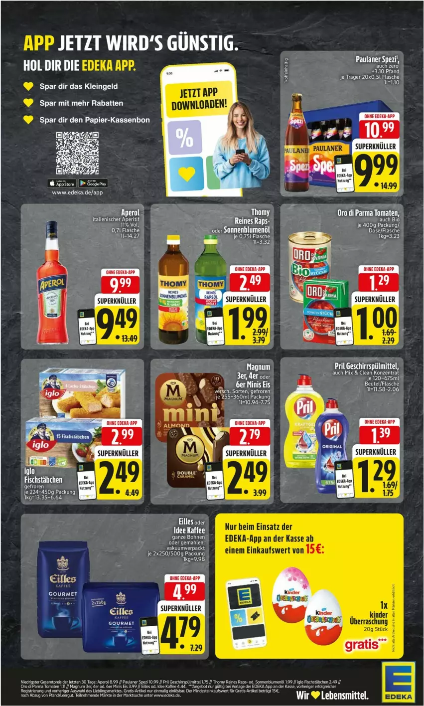 Aktueller Prospekt Edeka - Prospekte - von 27.01 bis 01.02.2025 - strona 2 - produkty: angebot, bett, beutel, bohne, bohnen, deka, eis, elle, ente, flasche, kaffee, LG, magnum, oro di parma, papier, Paula, paulaner, rel, tee, thomy, Ti, tomate, tomaten