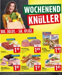 Gazetka promocyjna Edeka - Prospekte - Gazetka - ważna od 01.02 do 01.02.2025 - strona 27 - produkty: braten, bratwurst, brot, eis, fleisch, hackfleisch, Kalbfleisch, Käse, knäckebrot, knacker, mit kalbfleisch, müsli, Paula, rind, rollbraten, schinken, wasa, wurst